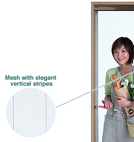 Mesh with elegant vertical stripes