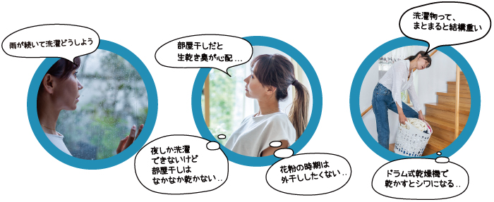 こんな洗濯のお悩みを解決します。
